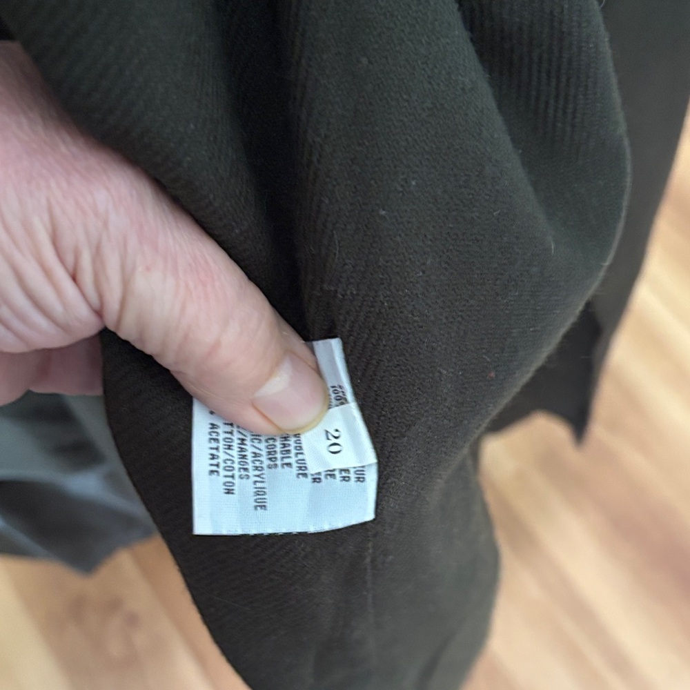Talbots Dark Olive Double-Breasted Trench Coat - Picture 4 of 5